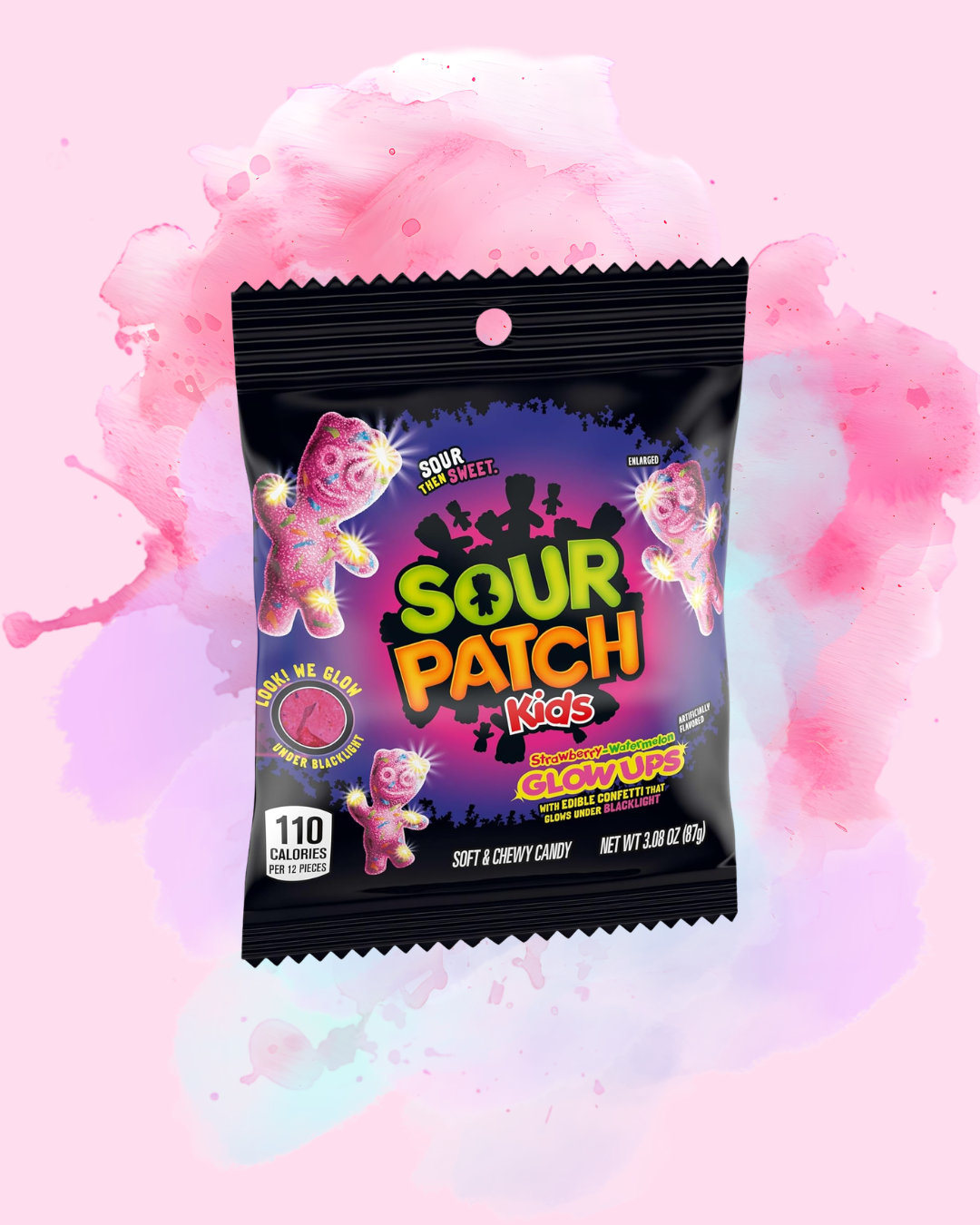 SOUR PATCH KIDS Glow Ups Strawberry-Watermelon